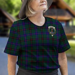 ScotsTee Shop Scottish Davidson Modern Clan Crest Tartan T Shirt for Family Tartan Matching Family T Shirts