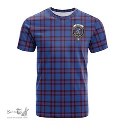 ScotsTee Shop Scottish Elliot Modern Clan Crest Tartan T Shirt for Family Tartan Matching Family T Shirts