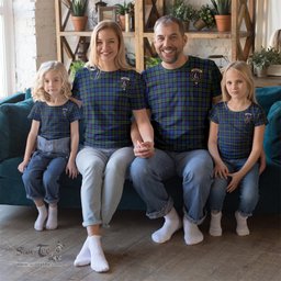ScotsTee Shop Scottish Fletcher Ancient Clan Crest Tartan T Shirt for Family Tartan Matching Family T Shirts