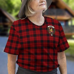 ScotsTee Shop Scottish Ewing Clan Crest Tartan T Shirt for Family Tartan Matching Family T Shirts
