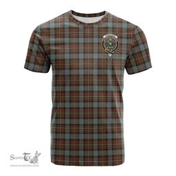 ScotsTee Shop Scottish Ferguson Weathered Clan Crest Tartan T Shirt for Family Tartan Matching Family T Shirts