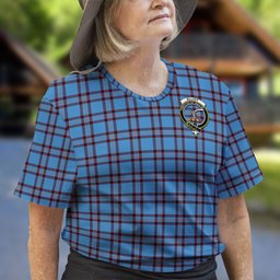 ScotsTee Shop Scottish Elliot Ancient Clan Crest Tartan T Shirt for Family Tartan Matching Family T Shirts