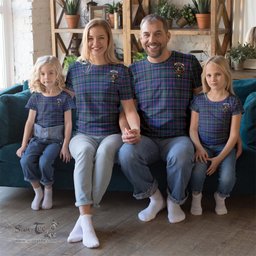 ScotsTee Shop Scottish Cooper Clan Crest Tartan T Shirt for Family Tartan Matching Family T Shirts