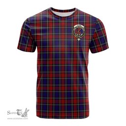 ScotsTee Shop Scottish Clark Red Clan Crest Tartan T Shirt for Family Tartan Matching Family T Shirts