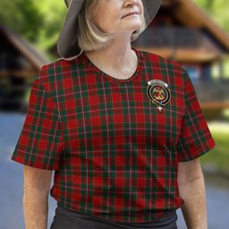 ScotsTee Shop Scottish Drummond Ancient Clan Crest Tartan T Shirt for Family Tartan Matching Family T Shirts