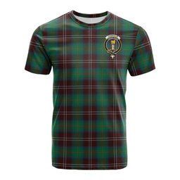 ScotsTee Shop Scottish Chisholm Hunting Ancient Clan Crest Tartan T Shirt for Family Tartan Matching Family T Shirts