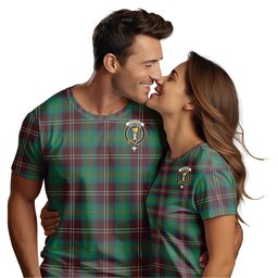 ScotsTee Shop Scottish Chisholm Hunting Ancient Clan Crest Tartan T Shirt for Family Tartan Matching Family T Shirts