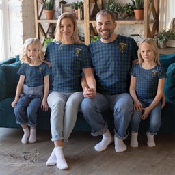 ScotsTee Shop Scottish Falconer Clan Crest Tartan T Shirt for Family Tartan Matching Family T Shirts