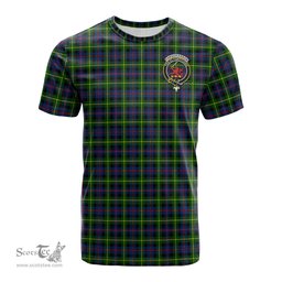 ScotsTee Shop Scottish Farquharson Modern Clan Crest Tartan T Shirt for Family Tartan Matching Family T Shirts