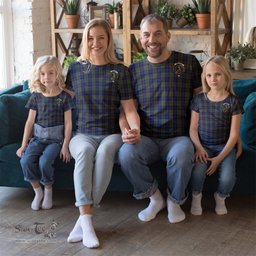ScotsTee Shop Scottish MacLaren Clan Crest Tartan T Shirt for Family Tartan Matching Family T Shirts