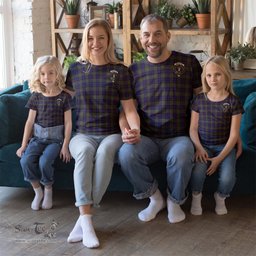 ScotsTee Shop Scottish MacLellan Clan Crest Tartan T Shirt for Family Tartan Matching Family T Shirts