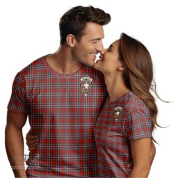 ScotsTee Shop Scottish MacFarlane Red Clan Crest Tartan T Shirt for Family Tartan Matching Family T Shirts