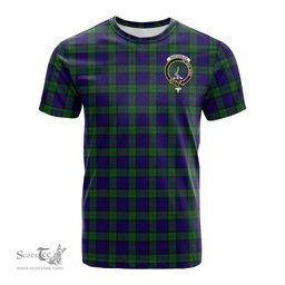 ScotsTee Shop Scottish MacKinlay Modern Clan Crest Tartan T Shirt for Family Tartan Matching Family T Shirts