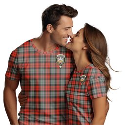 ScotsTee Shop Scottish MacLachlan Weathered Clan Crest Tartan T Shirt for Family Tartan Matching Family T Shirts