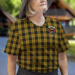 ScotsTee Shop Scottish MacLeod Clan Crest Tartan T Shirt for Family Tartan Matching Family T Shirts