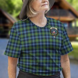 ScotsTee Shop Scottish MacNeil of Barra Ancient Clan Crest Tartan T Shirt for Family Tartan Matching Family T Shirts