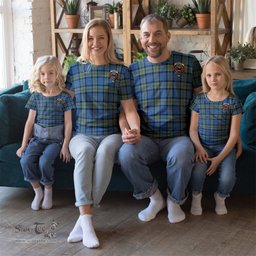 ScotsTee Shop Scottish MacLeod of Harris Ancient Clan Crest Tartan T Shirt for Family Tartan Matching Family T Shirts