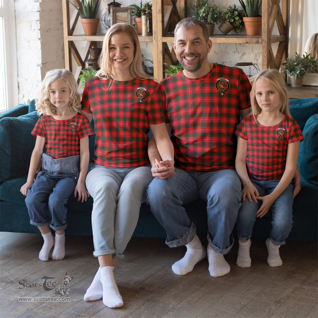 ScotsTee Shop Scottish MacFie Modern Clan Crest Tartan T Shirt for Family Tartan Matching Family T Shirts