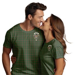 ScotsTee Shop Scottish MacKinnon Hunting Clan Crest Tartan T Shirt for Family Tartan Matching Family T Shirts