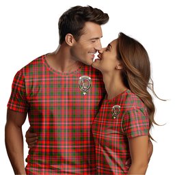 ScotsTee Shop Scottish MacKinnon Modern Clan Crest Tartan T Shirt for Family Tartan Matching Family T Shirts
