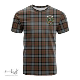 ScotsTee Shop Scottish MacLaren Weathered Clan Crest Tartan T Shirt for Family Tartan Matching Family T Shirts