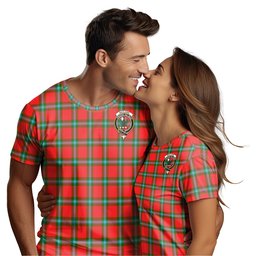 ScotsTee Shop Scottish MacLaine of Loch Buie Clan Crest Tartan T Shirt for Family Tartan Matching Family T Shirts
