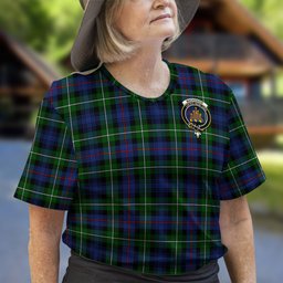ScotsTee Shop Scottish MacKenzie Modern Clan Crest Tartan T Shirt for Family Tartan Matching Family T Shirts