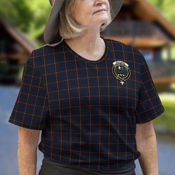 ScotsTee Shop Scottish MacLaine of Lochbuie Hunting Clan Crest Tartan T Shirt for Family Tartan Matching Family T Shirts