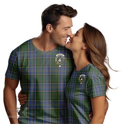 ScotsTee Shop Scottish MacMillan Hunting Clan Crest Tartan T Shirt for Family Tartan Matching Family T Shirts