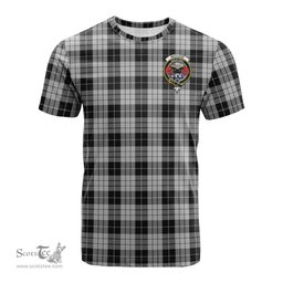 ScotsTee Shop Scottish MacLeod Black and White Clan Crest Tartan T Shirt for Family Tartan Matching Family T Shirts