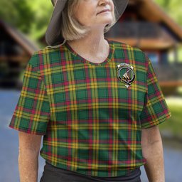 ScotsTee Shop Scottish MacMillan Old Ancient Clan Crest Tartan T Shirt for Family Tartan Matching Family T Shirts