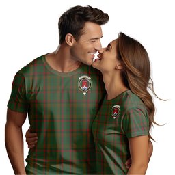 ScotsTee Shop Scottish Macnaughton Hunting Clan Crest Tartan T Shirt for Family Tartan Matching Family T Shirts
