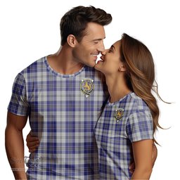 ScotsTee Shop Scottish MacPherson Dress Blue Clan Crest Tartan T Shirt for Family Tartan Matching Family T Shirts