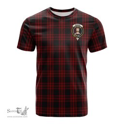 ScotsTee Shop Scottish Menzies Hunting Clan Crest Tartan T Shirt for Family Tartan Matching Family T Shirts