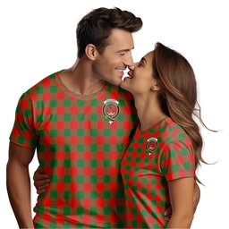 ScotsTee Shop Scottish Moncrieff Modern Clan Crest Tartan T Shirt for Family Tartan Matching Family T Shirts