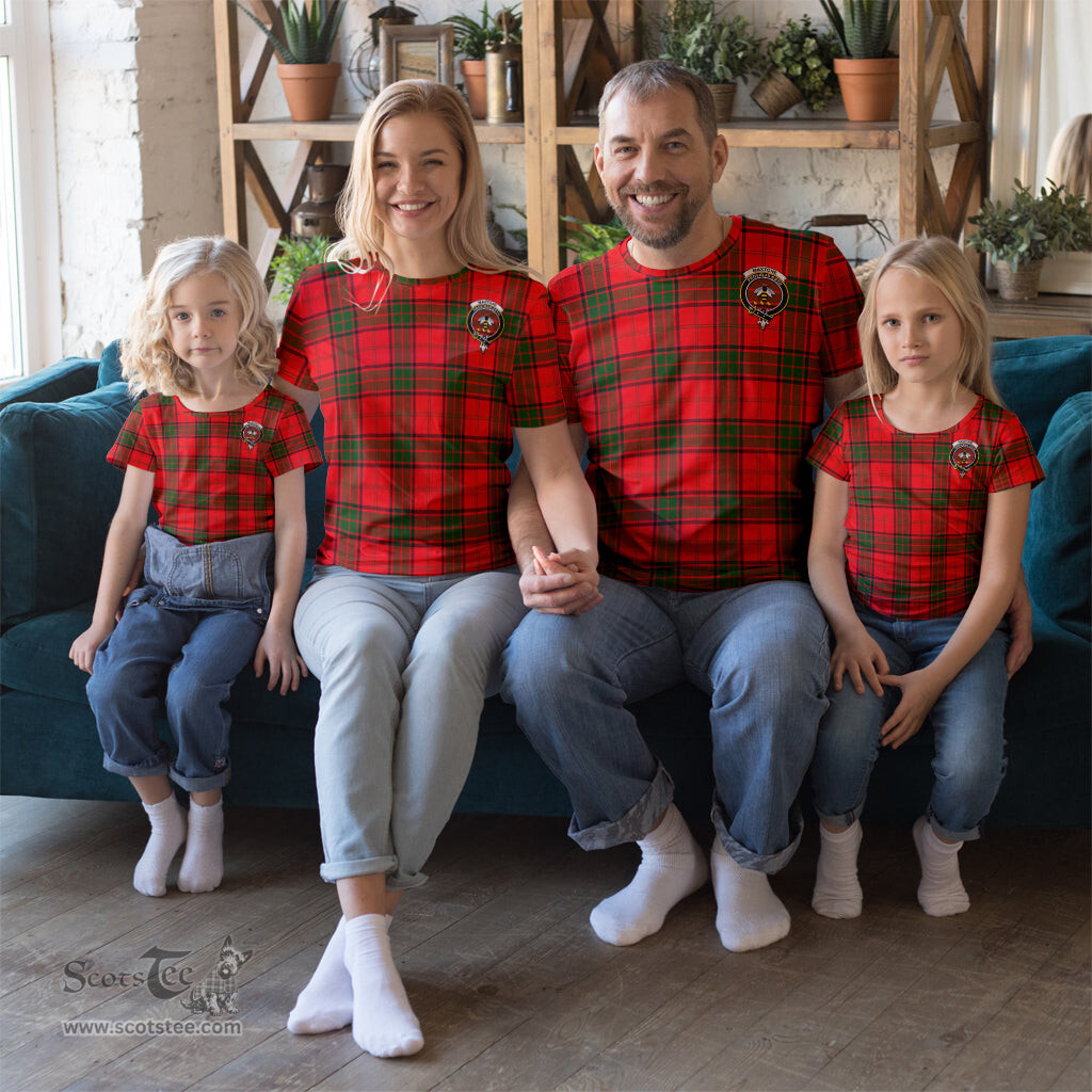 ScotsTee Shop Scottish Maxtone Clan Crest Tartan T Shirt for Family Tartan Matching Family T Shirts
