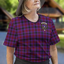 ScotsTee Shop Scottish Montgomery Modern Clan Crest Tartan T Shirt for Family Tartan Matching Family T Shirts