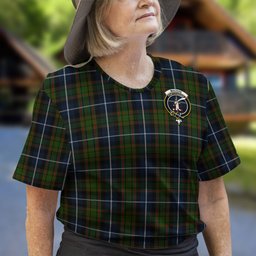 ScotsTee Shop Scottish MacRae Hunting Clan Crest Tartan T Shirt for Family Tartan Matching Family T Shirts