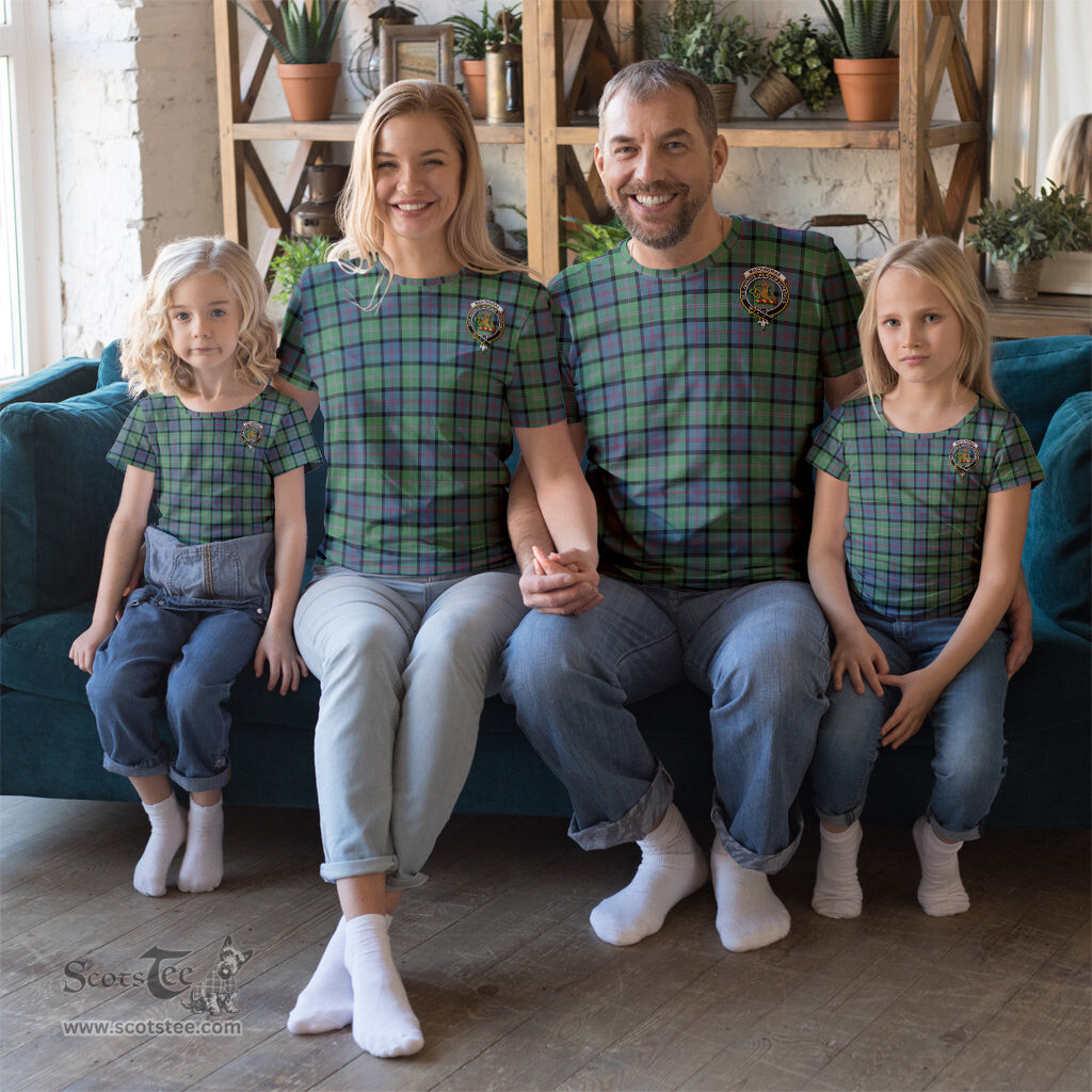 ScotsTee Shop Scottish MacThomas Ancient Clan Crest Tartan T Shirt for Family Tartan Matching Family T Shirts