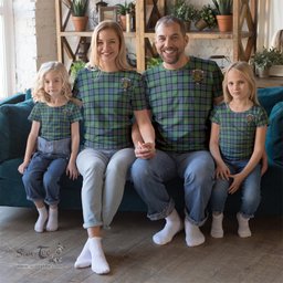 ScotsTee Shop Scottish MacThomas Ancient Clan Crest Tartan T Shirt for Family Tartan Matching Family T Shirts