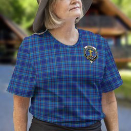 ScotsTee Shop Scottish Mercer Modern Clan Crest Tartan T Shirt for Family Tartan Matching Family T Shirts