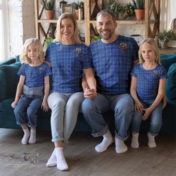ScotsTee Shop Scottish Mercer Modern Clan Crest Tartan T Shirt for Family Tartan Matching Family T Shirts