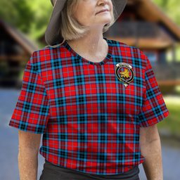 ScotsTee Shop Scottish MacTavish Modern Clan Crest Tartan T Shirt for Family Tartan Matching Family T Shirts