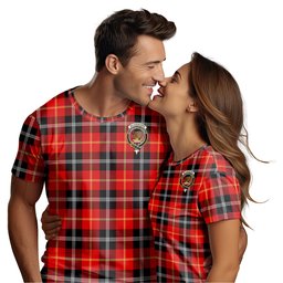 ScotsTee Shop Scottish Majoribanks Clan Crest Tartan T Shirt for Family Tartan Matching Family T Shirts