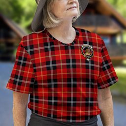 ScotsTee Shop Scottish Majoribanks Clan Crest Tartan T Shirt for Family Tartan Matching Family T Shirts
