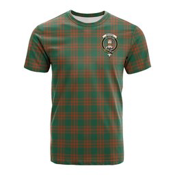ScotsTee Shop Scottish Menzies Green Ancient Clan Crest Tartan T Shirt for Family Tartan Matching Family T Shirts