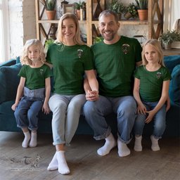 ScotsTee Shop Scottish Mar Tribe Clan Crest Tartan T Shirt for Family Tartan Matching Family T Shirts