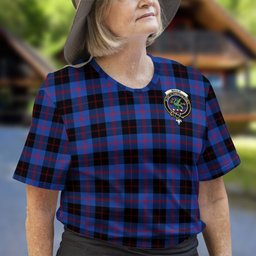 ScotsTee Shop Scottish Maule Clan Crest Tartan T Shirt for Family Tartan Matching Family T Shirts