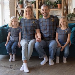 ScotsTee Shop Scottish MacTavish Dress Clan Crest Tartan T Shirt for Family Tartan Matching Family T Shirts