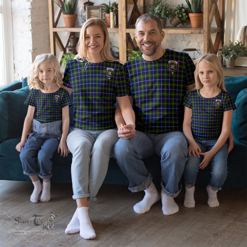ScotsTee Shop Scottish MacNeil of Barra Modern Clan Crest Tartan T Shirt for Family Tartan Matching Family T Shirts
